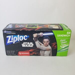 Star Wars Ziploc Sandwich Bags, Box of 66 Bags